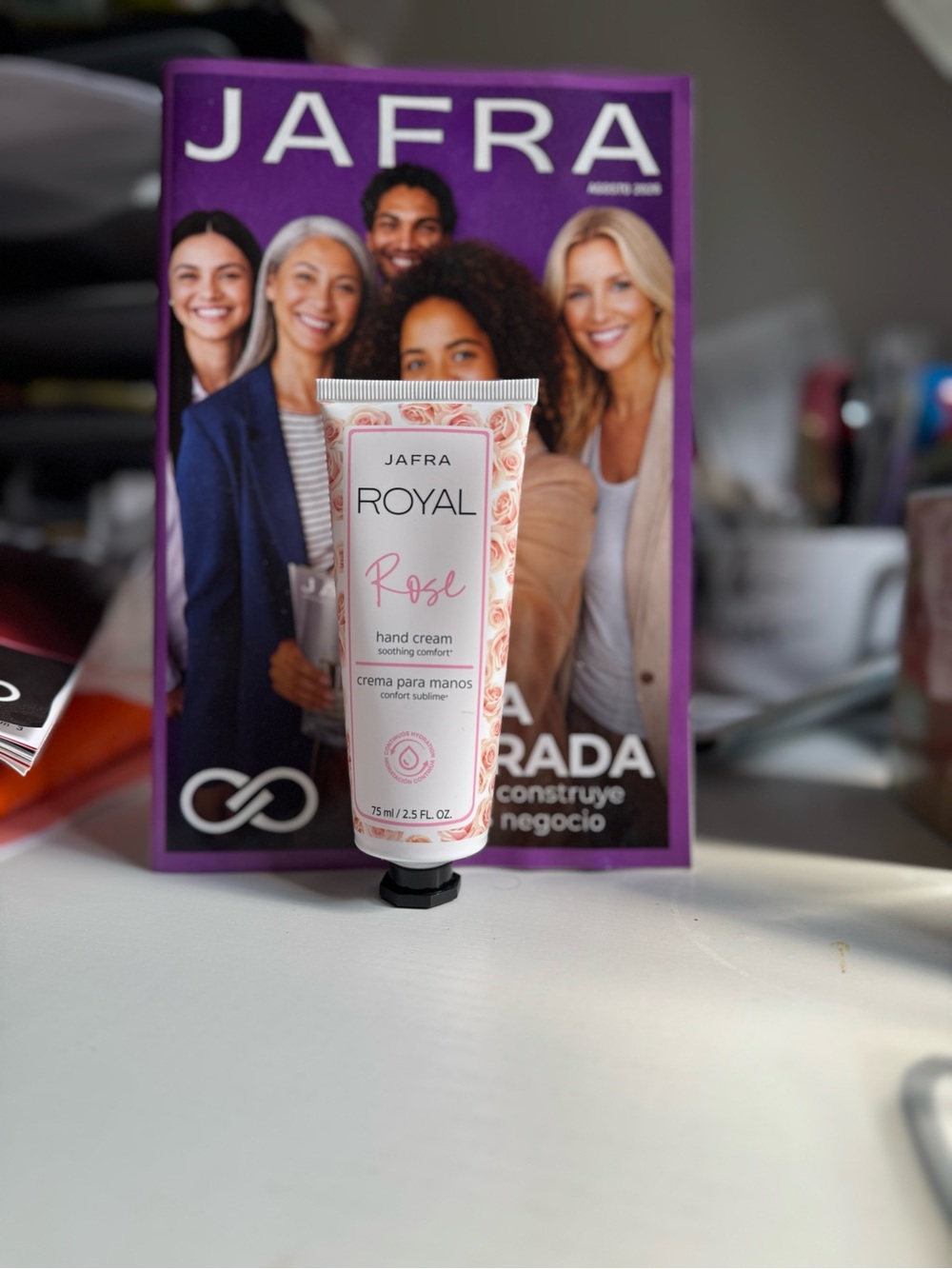 JAFRA Royal Rose Hand Cream - White & Pink Tube